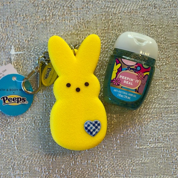 💛Bath & Body Works Peeps Bunny Hand Sanitizer Pocketbac Holder & Gel - LAST ONE! - Picture 2 of 3